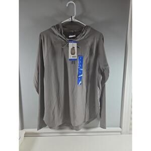 Sage Women's Lightweight Hoodie Gray Size Large NEW Casual Soft